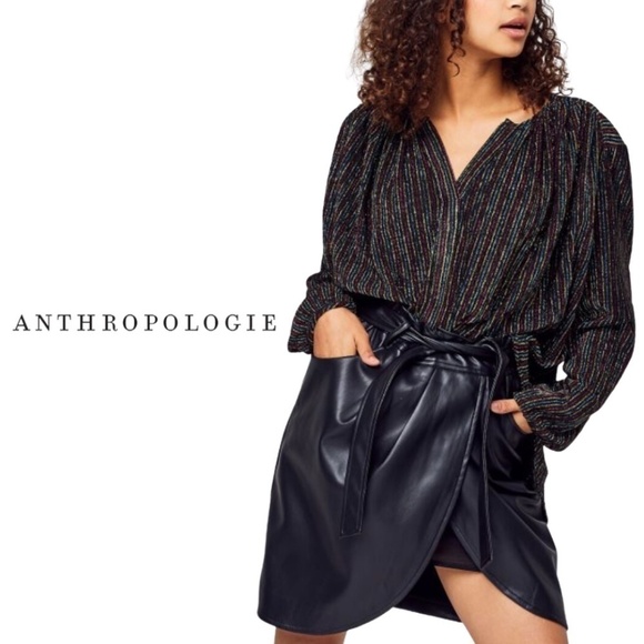 Anthropologie See U Soon Black Sparkle Multicoloured Blouse - Size Small - Picture 1 of 16